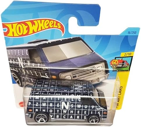 - 70s Van - HW Art 2/10 - HKK16 - Short Card - Metal Flake Navy Blue - Mattel 2023