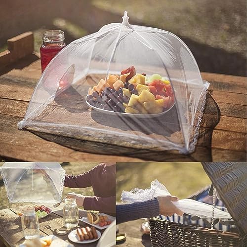 -Gıda Koruma Şemsiyesi Yiyecek Yemek Sinek Koruyucu Tül Aparat