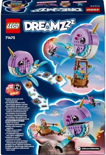 Izzie'nin Deniz Gergedanı Hava Balonu 71472 – 7 Yaş ve Üzeri Çocuklar için Yılbaşı Hediyesi Fikri, Deniz Hayvanı İçeren Koleksiyonluk Yaratıcı Oyuncak Yapım Seti (156 Parça)