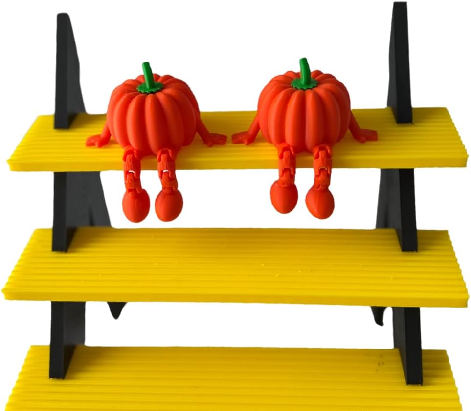 2 Adet Dekoratif Bal Kabağı Figürü, Oturan Biblo, Masa ve Raf Süsü