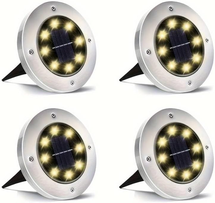 4'lü Solar Panelli Kazıklı Bahçe Aydınlatması