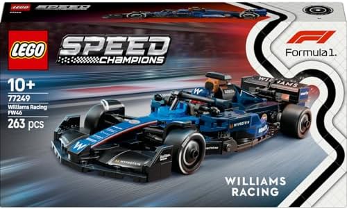 Speed Champions Williams FW46 F1 Yarış Arabası 77249 – 10 Yaş ve Üzeri Kız ve Erkek Çocukları ile Yetişkin Motorseverler için Sürücü Minifigürü İçeren Yapım ve Sergileme Seti (263 Parça)
