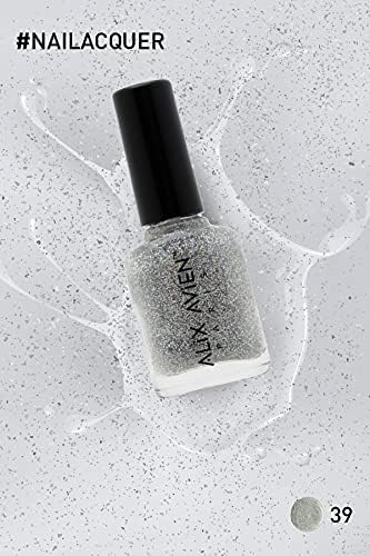 Gri Simli Oje 39 - Yüksek Pigmentli Uzun Süreli Kalıcılık Hızlı Kuruma - Nail Lacquer 39