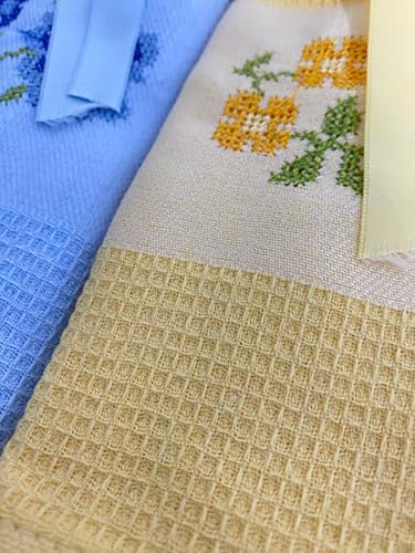 3 lü Nakışlı Kurulama Bezi 3 Renk Mutfak El Bezi Havlu