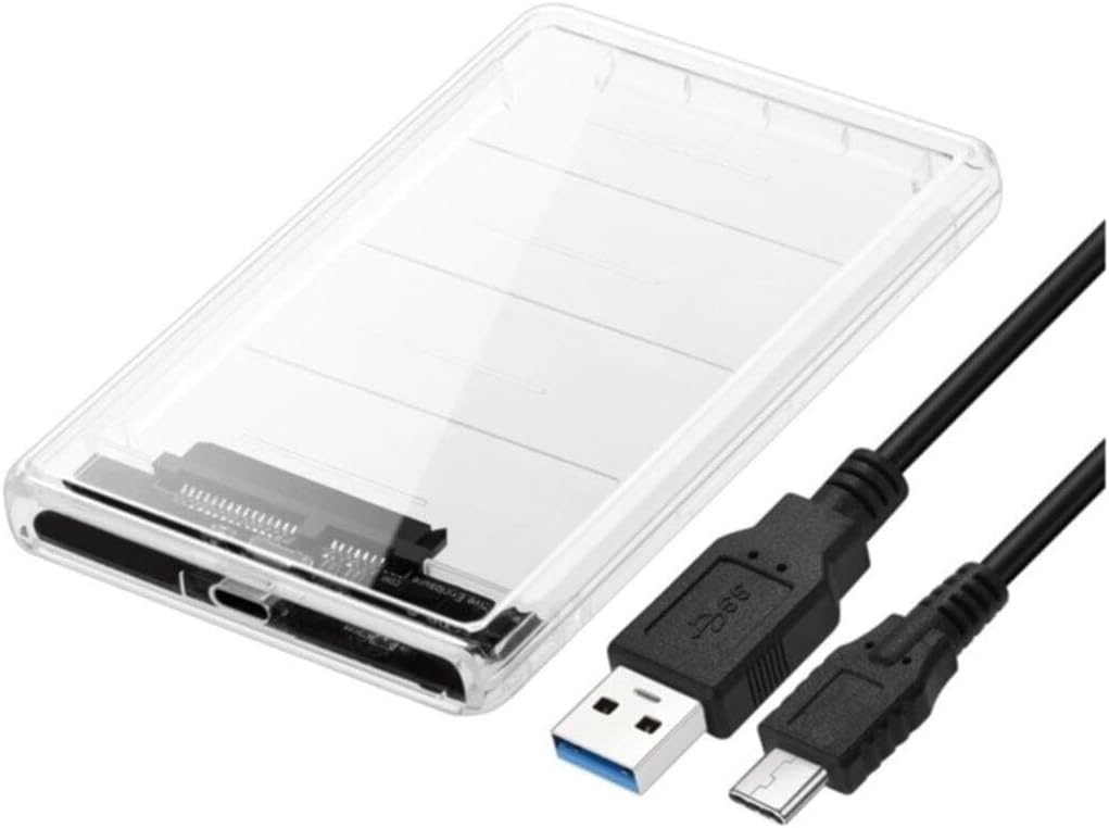 4389 2.5 Sata Type C Usb 3.1 Usb 3.0 Şeffaf Harici Ssd Hdd Hard Disk Kutusu