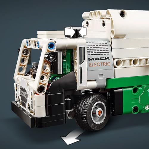 LR Electric Çöp Kamyonu 42167-8 Yaş ve Üzeri Çocuklar için Geri Dönüşüm Temalı Koleksiyonluk Yaratıcı Oyuncak Model Yapım Seti, Doğum Günü Hediyesi Fikri (503 Parça)