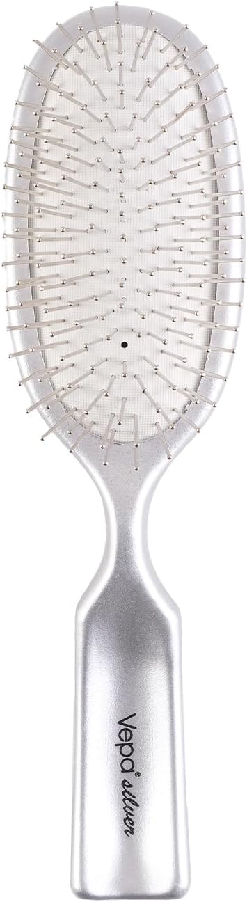 Vepa Silver Saç Fırçası 513 - Elite Hava, Kauçuk Sap, Antistatik, Yağ Dengesi