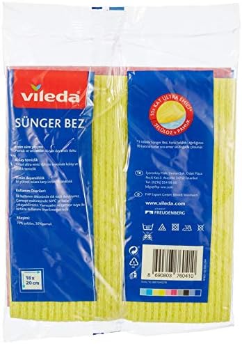 141161 Sünger Bez, Ekstra dayanıklı, Çok amaçlı, 3'lü Paket