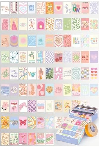 GUGUK Danish Pastel Temalı 90 Adet Duvar Poster Seti, Özel Tasarım Kutulu, Oda Dekoru (GGK-K014)