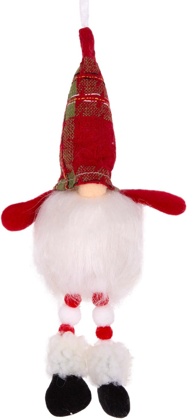 Yılbaşı Süsü Baba Figürü Işıklı Kırmızı-Beyaz 8x27 Cm.