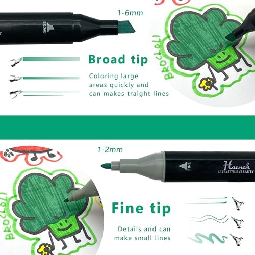 60 Adet Rengarenk Kalemden Oluşan Siyah Çantalı Çift Taraflı Marker Seti Standlı