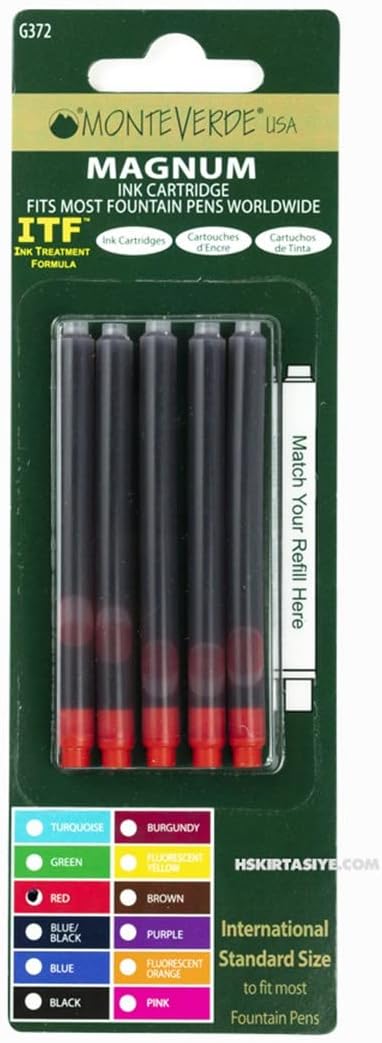 Monteverde Kartuş Serisi Magnum Red 5 li