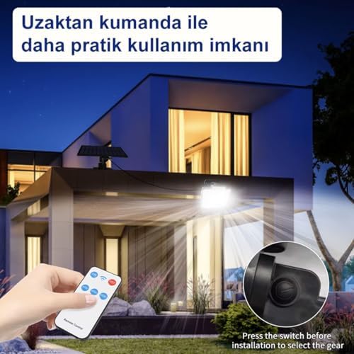 Güneş Enerjili, Hareket Sensörlü, 228 Boncuk LED Aydınlatma/GT-SL33