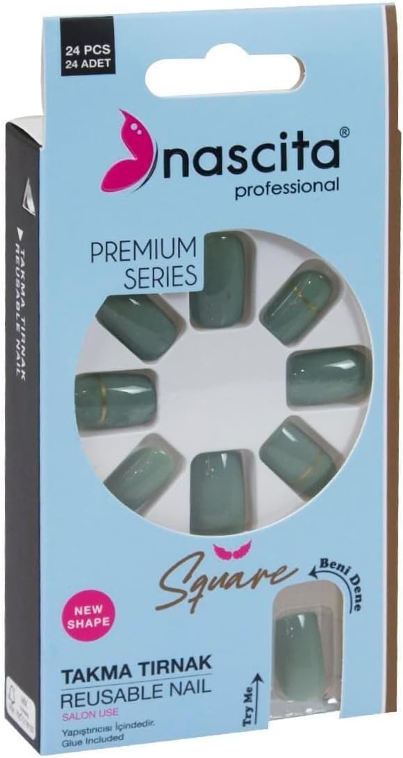24'lü Square Renkli Takma Tırnak - 162