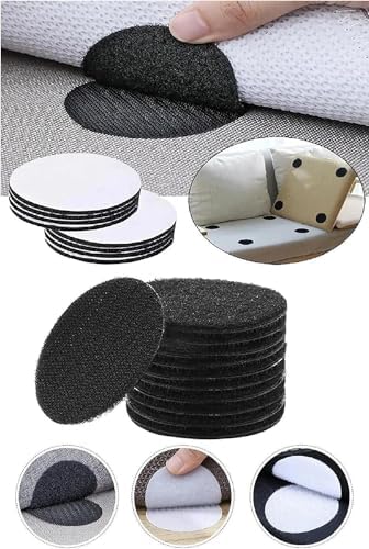 10’lu Halı Kilim Koltuk Örtüsü Sabitleyici Kaydırmaz Cırt Ped – Kendinden Yapışkanlı, Yıkanabilir, Tekrar Kullanılabilir, 5 cm Yuvarlak Halı Kaydırmaz