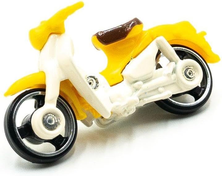 - Super Cub - HW Moto 3/5 - HKK32 - Short Card - Motosiklet - Sarı - Mattel 2023