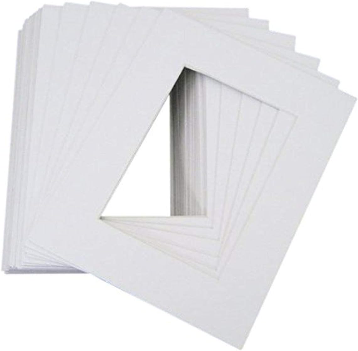 25 adet 8 x 10 Beyaz Resim mat mat beyaz Core Schraegschnitt için 5 x 7 foto + arka taraf + toz torbası