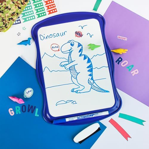 967444 Velleda Cliiip Set Beyaz Tahta (21 x 31 cm) Silecek; 8 Silinebilir Marker -10'lu Set, Çeşitli Renklerde