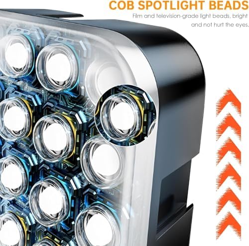 Cep Telefonu Dolgu Işığı, Canlı Yayın Için Mini Taşınabilir Kısılabilir Yüksek Parlaklık Dolgu Işığı Selfie Işık Paneli, Kıskaçlı Telefon ve Notebook Tutucu, YouTuber Yayıncı Işığı AY-49