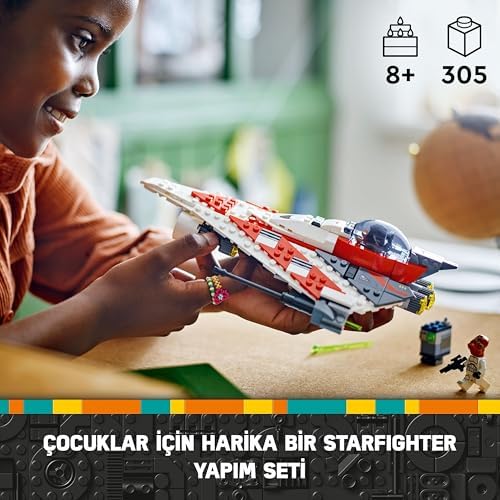 Jedi Bob’un Starfighter’ı 75388-8 Yaş ve Üzeri Sevenler İçin İnşa Edilebilen Oyuncak Starship Yapım Seti (305 Parça)
