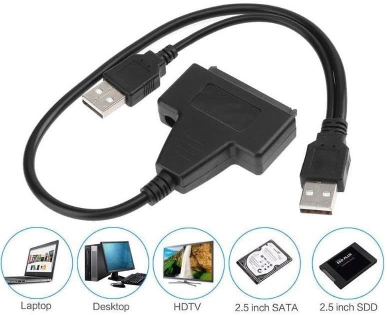 USB 2.0 2.5 3.5 İnç Sata SSD Hdd Hard Disk Dc Güç Çevirici Dönüştürücü Adaptör Kablosu ve Uyumlu Adaptör