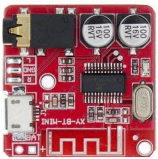 Bluetooth 4.1 Ses Alıcı (Audio) Modülü - Kablosuz Müzik Modülü - Kırmızı