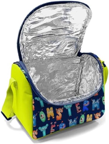 Erkek Çocuk Isı Yalıtımlı Beslenme Çantası - Lacivert Harf Baskılı