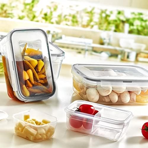 2 Bölmeli Sızdırmaz Contalı Kilitli Kapaklı 1 Litre Erzak Saklama Kabı -LC505