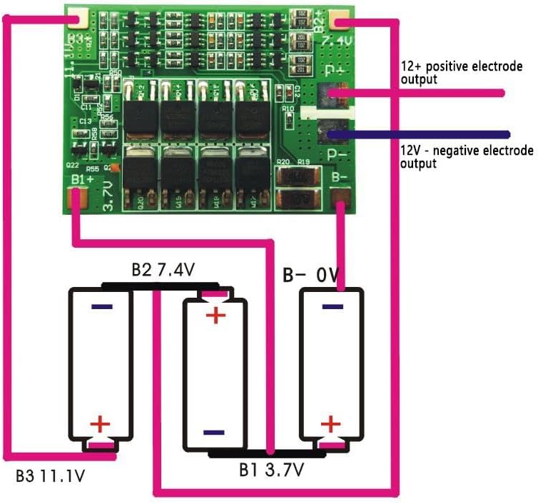 3S 40A BMS 12.6V 18650 Lityum Pil Şarj Koruma Modülü
