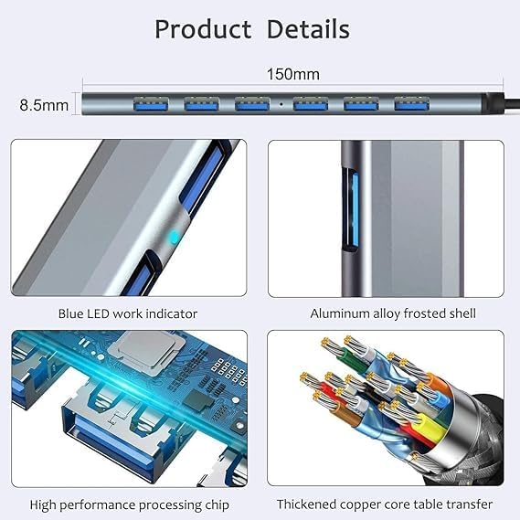 ÇOK FONKSİYONLU PD USB TYPE C ÇOĞALTICI HUB ÇEŞİTLERİ HER İHTİYACI GİDERECEK ÇEŞİT MEVCUTTUR (USB VE TYPE C PD, USB ÇOKLAYICI 7 Lİ HUB-10)