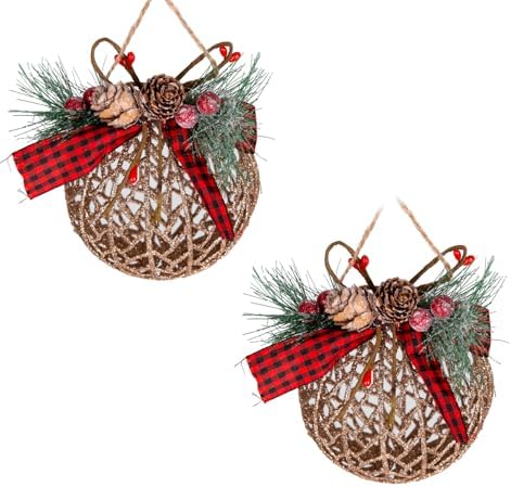 Yılbaşı Ağaç Süsü Yılbaşı Topu 2 'li Set 10 Cm.