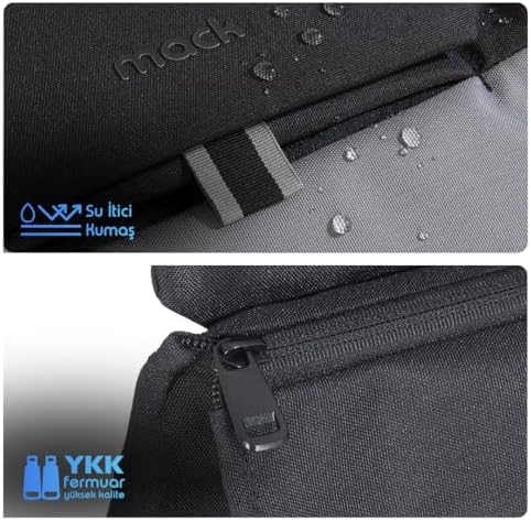 Zen Eco MCE-1301 Sırt Çantası - Çantası, Hırsızlığa Karşı Koruma, Küçük, Mini, 13-14 inç Laptop, Günlük ve İş Kullanımı, Şık Tasarım, Üniversite ve Okul İçin, Siyah Gri