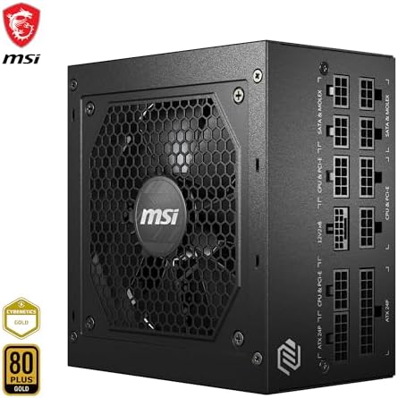 MSI MAG A750GL PCIE5 750W 80+ GOLD POWER SUPPLY