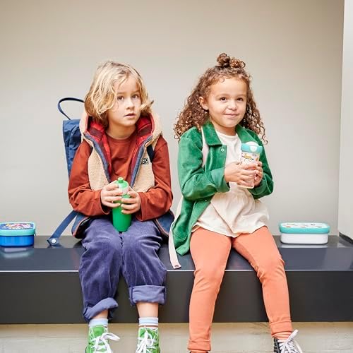 - Campus içecek şişesi, su şişesi, okul için sızdırmaz şişe, tekrar kullanılabilir, BPA içermez ve bulaşık makinesinde yıkanabilir, 400 ml,