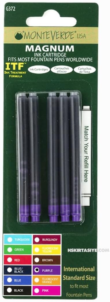 Monteverde Kartuş Serisi Magnum Purple 5 li