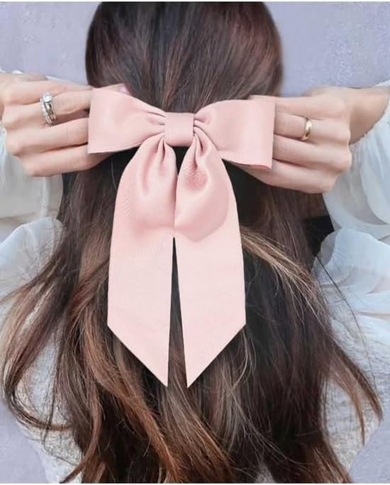 Pembe Rengi Fiyonk Model Otomat Klips Toka,Kadın Çocuk Mandal Toka, Lastik Toka Seti, Toka Organizer, Toka, Kız Çocuk Toka, Kadife Toka