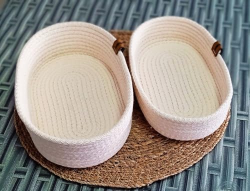 2'li EV HASIR SEPET JÜT KORDON İP ÖRME DİKİŞ ÇOK AMAÇLI HAVLU DÜZENLEYİCİ ORGANİZER