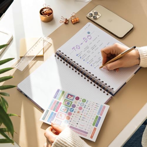 17x24 Spiralli Lastikli Sert Kapak Kareli Not Defteri Kiraz