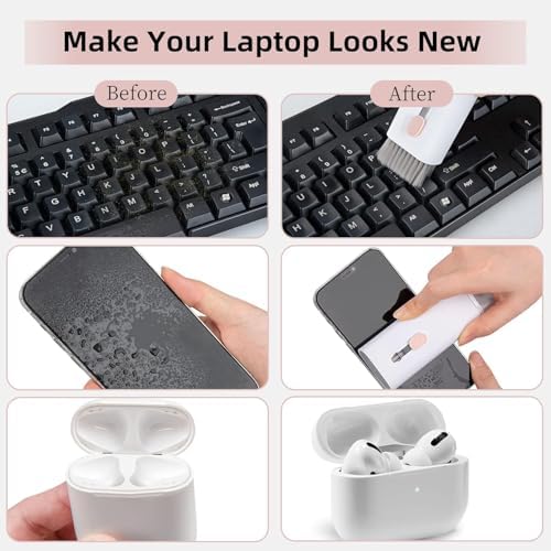 7’si 1 Arada Elektronik Temizlik Seti – Klavye, Kulaklık, Ekran, Bilgisayar ve Telefon Temizliği İçin Fırçalı, Spreyli, Çok Amaçlı Kompakt Temizlik Aparatları