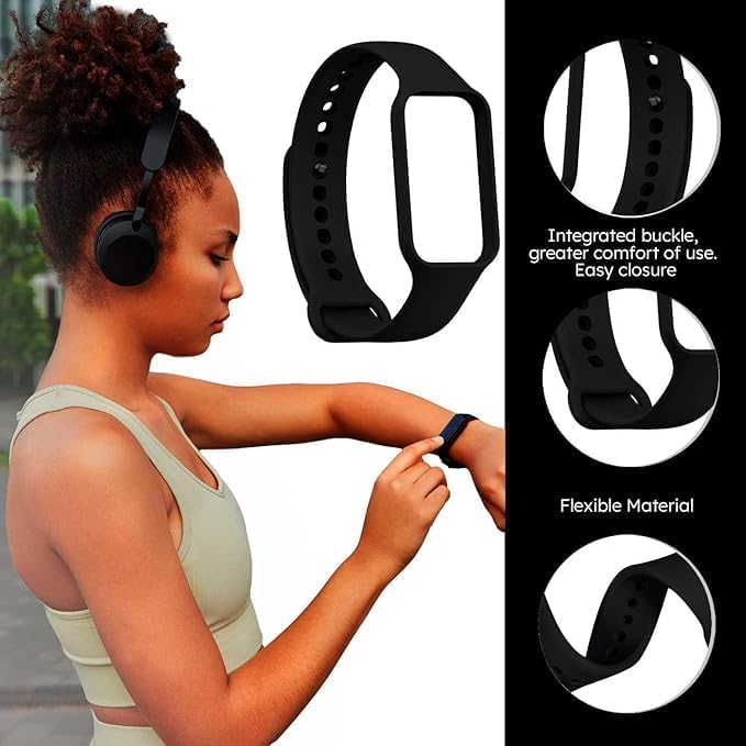 PSR Aksesuar KRD-87 Kordon | Smart Band 2 ile Uyumlu Silikon Akıllı Saat Yedek Kayışı