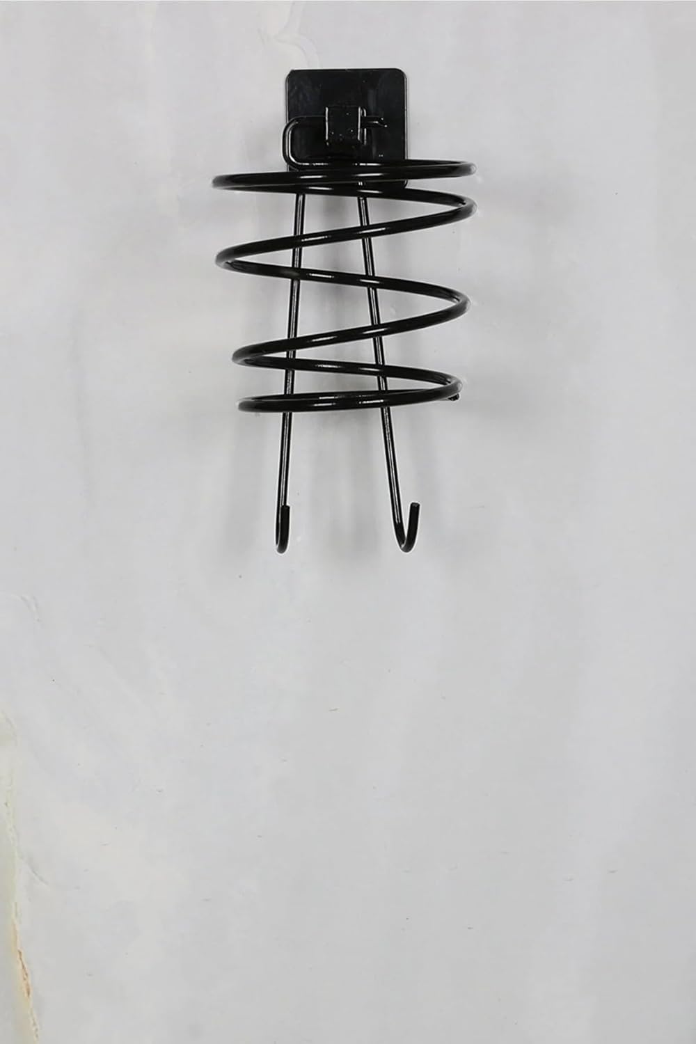 Banyo Siyah Kare Fön Makinesi Askısı Saç Kurutma Makinesi Tutacağı Yapışkanlı