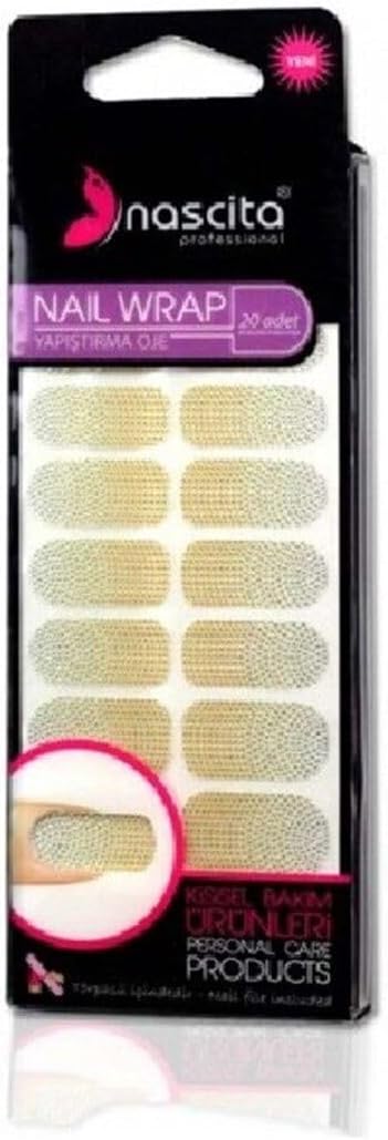 Altın Nokta Desenli Yapıştırma Oje (20'Li)