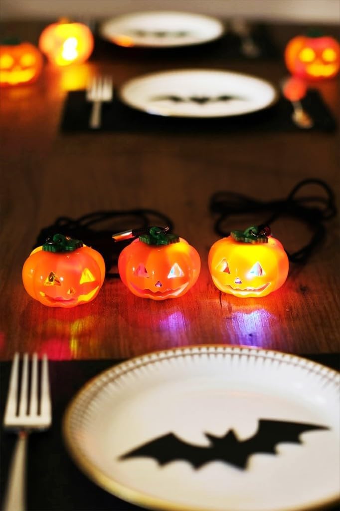 Bayramı Halloween Pilli Balkabağı Kolye 3 lü