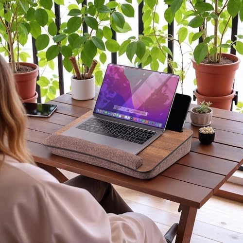 -LS013 Minderli Laptop Sehpası (Ceviz)