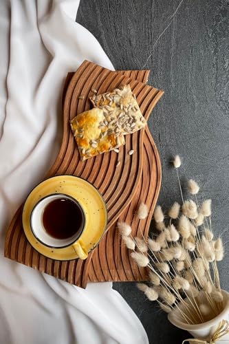 Tezyinat - Ahşap Serisi Doğal Kayın Ağacından Sunum Tahtası 1 adet