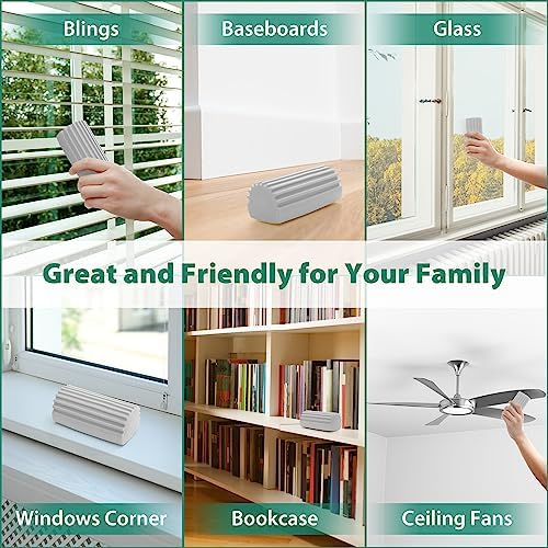 2 ADET Nemli Temiz Silgi Süngeri, Sihirli Toz Temizleme Süngeri Süpürgelik Temizleyici Aleti, Kör Temizleyici Silgi Aleti, Örümcek Ağını Temizlemek için Yeniden Kullanılabilir Sünger Temizleyici Silgi