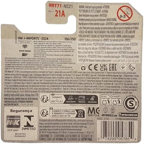 - RX-3 - HW J- 7/10 - HRY71 - Short Card - K&N - Toyo Tires - turuncu - Mattel 2024-1:64