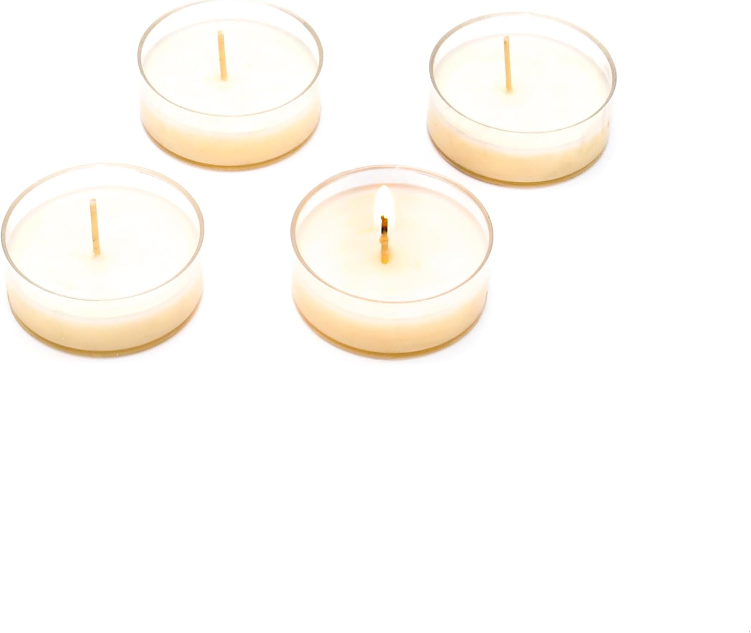 4'lü Vanilya Sandal Kokulu Bitkisel Tealight Mum Seti