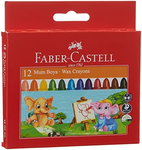 Süper Yıkanabilir Mum Boya, 12 Renk, Leke Bırakmaz, Boy, Parlak ve Yoğun Renkler