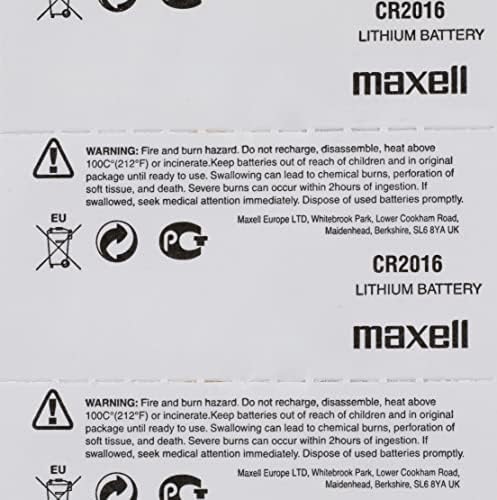 10 adet CR2016 pil (Lityum düğme pil 3V pil 2 x 5'li paket düğme pil)